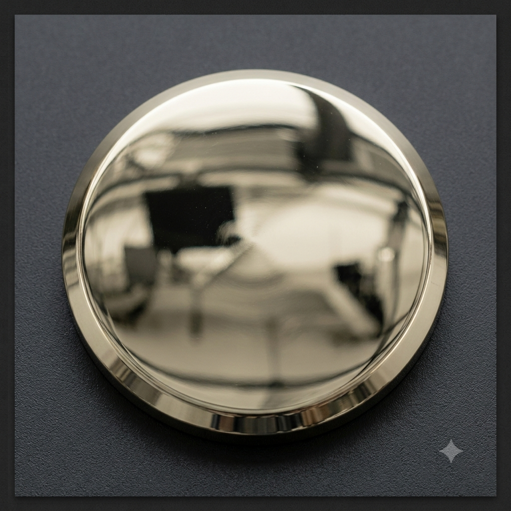 Champagne gold PVD coating sample disc
